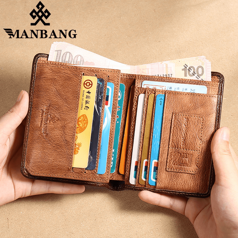 Carteira de Couro ManBang™ com Sistema Antifurto RFID (Últimas Unidades)