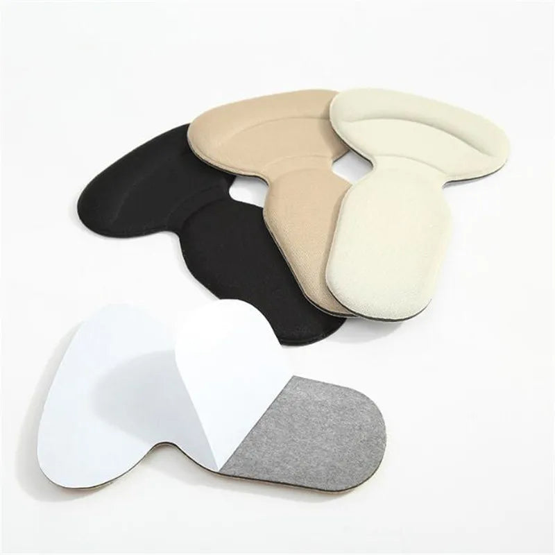 T Shape Sponge Heel Stickers Shoe Cushion Heel Protector for Shoes High Heels Inserts Heel Pads Shoe Adjuster Women Half Insoles