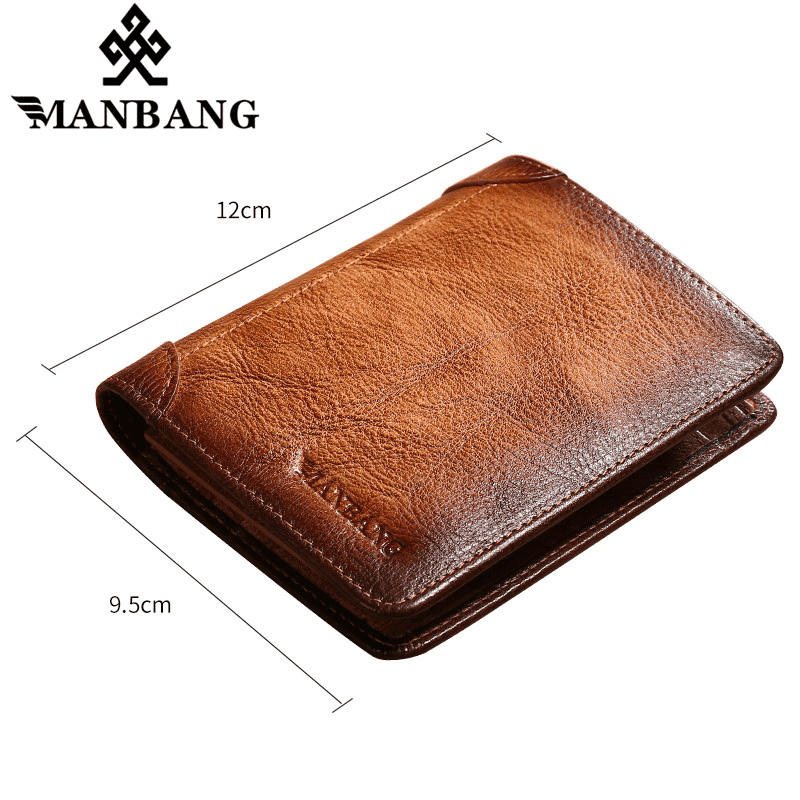 Carteira de Couro ManBang™ com Sistema Antifurto RFID (Últimas Unidades)